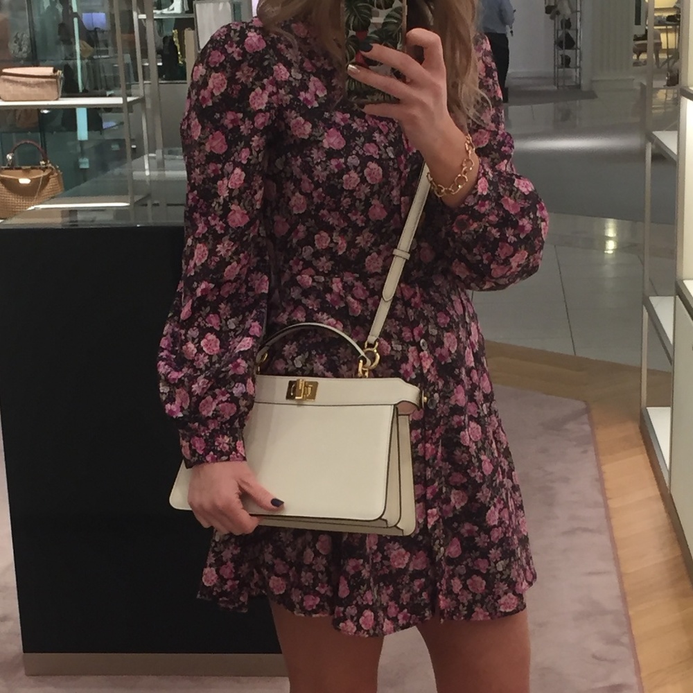 Zara Floral Print Button Down Dress